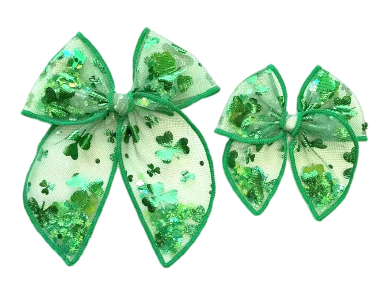 SHAMROCK Shaker Hair Tied Bow w Clip